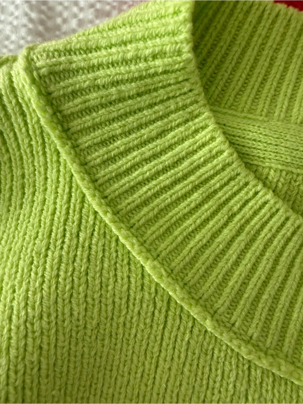 Free People Neon Lime Ribbed Crewneck Sweater - Picture 4 of 8